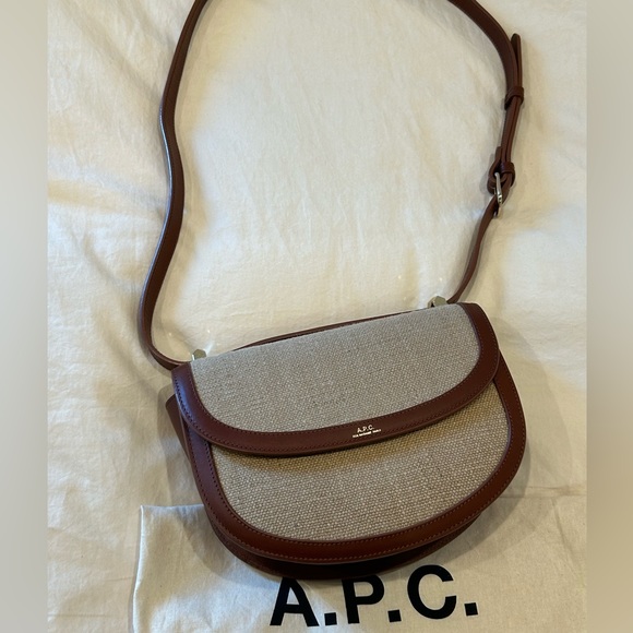 A.P.C. Geneve Jute Leather Shoulder Bag - Picture 6 of 11
